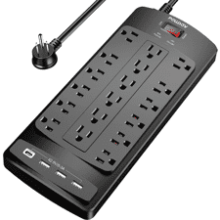 18 Outlet Surge Protector with 4 USB Ports