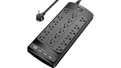 18 Outlet Surge Protector with 4 USB Ports