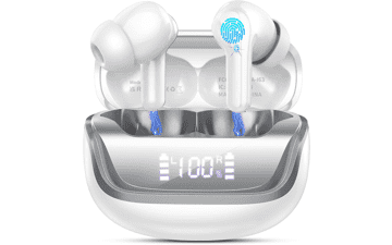 Bass Stereo Wireless Earbuds with 4 ENC Mic, 45H Playtime, IP7 Waterproof