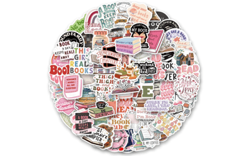 Bookish Stickers Pack - 102 Waterproof Decals for Book Lovers