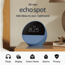 Echo Spot Smart Alarm Clock - Ocean Blue