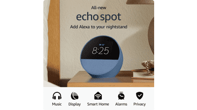 Echo Spot Smart Alarm Clock - Ocean Blue