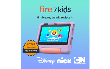 Fire 7 Kids Tablet: 7-inch, 16 GB, Purple