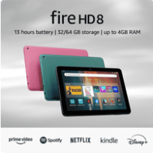 Fire HD 8 Tablet: 8" HD, 32GB, Hibiscus (2024)