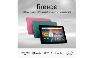 Fire HD 8 Tablet: 8" HD, 32GB, Hibiscus (2024)