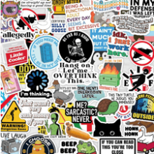 Funny Adult Meme Stickers - 200 Pack Waterproof Decals