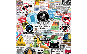 Funny Adult Meme Stickers - 200 Pack Waterproof Decals