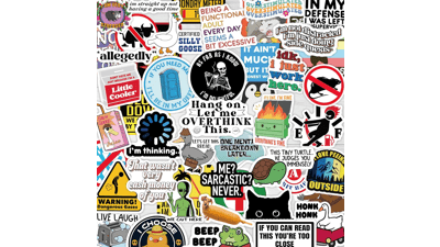 Funny Adult Meme Stickers - 200 Pack Waterproof Decals