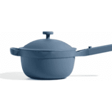 Our Place Mini Perfect Pot: 2.5Qt Nonstick Ceramic Pan, Blue Salt