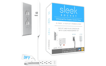 Sleek Socket: Ultra-Thin Outlet & Cord Concealer