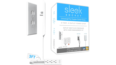 Sleek Socket: Ultra-Thin Outlet & Cord Concealer