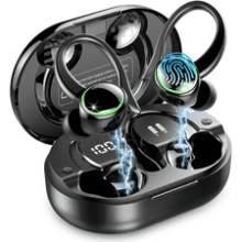 Sports Wireless Earbuds, 50H Playback, Noise Cancelling, Waterproof