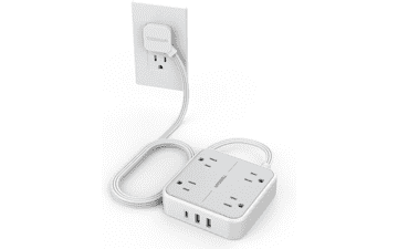 TESSAN Flat Plug Surge Protector with USB