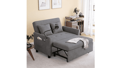 3-in-1 Sleeper Sofa Bed - Small Loveseat Futon for Living Room