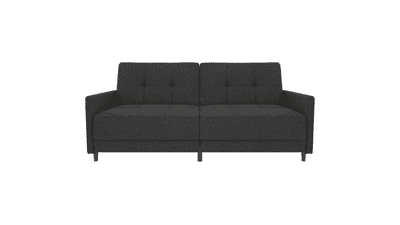 Modern Grey Futon Sofa Bed - 76 Inch Sleeper Couch