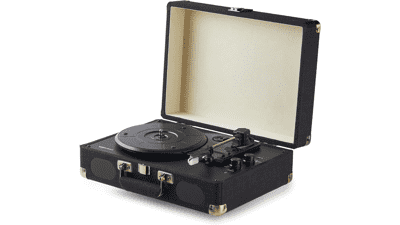 Portable Bluetooth Record Player - 3-Speed Vinyl Turntable